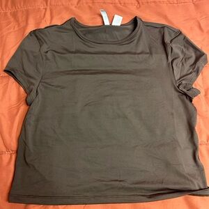 Brown soft crop top